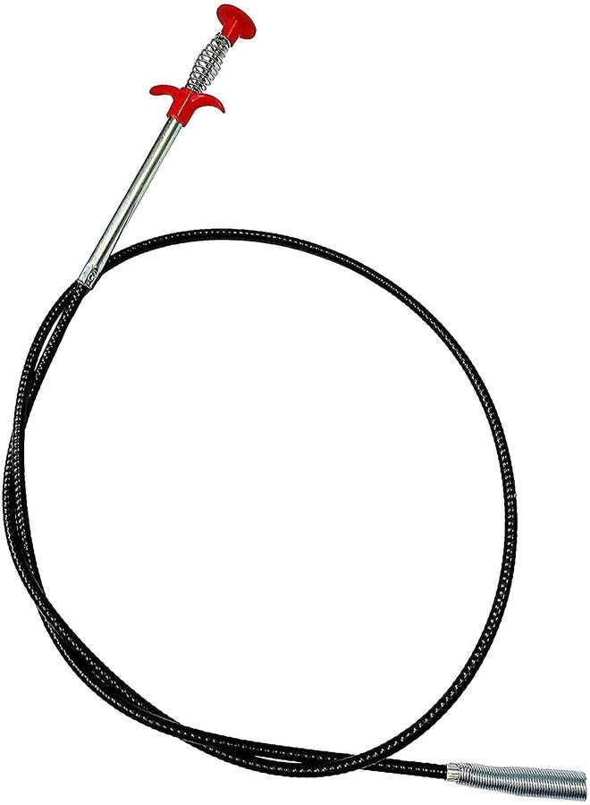 SHEMOK منظف البالوعات SHEMOK®، خطاف تنظيف الحوض، عصا فولاذية زنبركية لالتقاط الشعر (160 سم) - Image 1